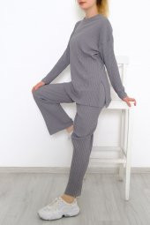 Uzun Kol Fitilli Takım Koyugri - 10147.1567. - 8