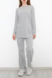 Uzun Kol Fitilli Takım Gri - 10147.1567. - 6