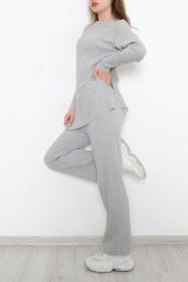 Uzun Kol Fitilli Takım Gri - 10147.1567. - 7