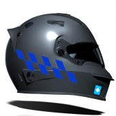Azur Mavi Damalı Kask Motosiklet Sticker Takımı Çınar Extreme - 1