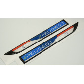 Peugeot 508 605 607 Yan Aynalar Ve Çamurluk Yanı Damla Desen Bıçak Logo Arma Seti thumbnail 3