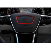 DK Tuning A6 A7 A8 Direksiyon Göbeği 3M Kırmızı Çemberi Audi İle Uyumlu - 1