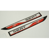 Seat FR Altea Ateca Yan Aynalar Ve Çamurluk Yanı Damla Desen Bıçak Logo Arma Seti thumbnail 3