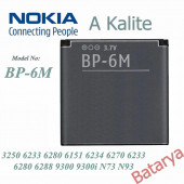 Nokia BP-6M Batarya 3250 6233 6280 6151 6234 6270 6233 6280 6288 9300 9300i N73 N93 Uyumlu Yedek Batarya - 1
