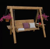 Wood Garden OTURAK 120 cm Modern BAHÇE Salıncak - 1