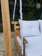 BERZBUĞ WOODEN KURDALE SALINCAK 120 CM MİNDERLİ Bahçe Teras Balkon - 3