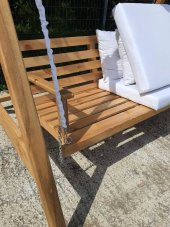 BERZBUĞ WOODEN KURDALE SALINCAK 120 CM MİNDERLİ Bahçe Teras Balkon - 4