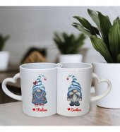 Kişiye Özel Sevimli Karakterler Baskılı Sevgili Çift Kupası HK2503 thumbnail 2