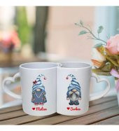 Kişiye Özel Sevimli Karakterler Baskılı Sevgili Çift Kupası HK2503 thumbnail 1