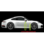 Porsche 718 911 928 Yan Aynalar Ve Çamurluk Yanı Damla Desen Bıçak Logo Arma Seti - 5