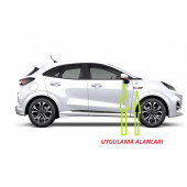 Ford ST Puma Yan Aynalar Ve Çamurluk Yanı Damla Desen Bıçak Logo Arma Seti - 5