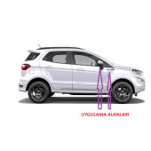Ford ST Ecosport Yan Aynalar Ve Çamurluk Yanı Damla Desen Bıçak Logo Arma Seti - 5