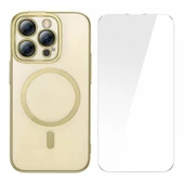 Baseus iPhone 14 Pro Max Ful Kaplama Kırılmaz Ekran Koruyucu ve Magsafe Kılıf, Air Armor Kılıf,Sararmaz - 9