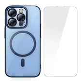 Baseus iPhone 14 Pro Max Ful Kaplama Kırılmaz Ekran Koruyucu ve Magsafe Kılıf, Air Armor Kılıf,Sararmaz - 5