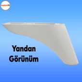 Göknar Lüks Mobilya Kanepe Sehpa Tv Ünitesi Koltuk Ayağı 10 Cm Beyaz Baza Ayakları thumbnail 3