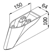 Göknar Lüks Mobilya Kanepe Sehpa Tv Ünitesi Koltuk Ayağı 10 Cm Beyaz Baza Ayakları thumbnail 6