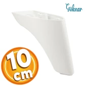 Göknar Lüks Mobilya Kanepe Sehpa Tv Ünitesi Koltuk Ayağı 10 Cm Beyaz Baza Ayakları thumbnail 1
