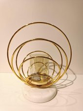 Crearthome Dekoratif Küçük Boy Gold Halka Mumluk SZR-198535 - 1
