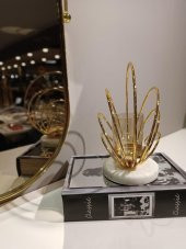 Crearthome Dekoratif Küçük Boy Gold Halka Mumluk SZR-198535 - 2