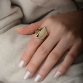 14k Altın Taşlı İtalyan Yüzük thumbnail 2