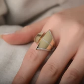 14k Altın Taşlı İtalyan Yüzük thumbnail 3