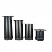 40 LIK 8 CM SİYAH METAL YUVARLAK AYAK ( 4 ADET ) - 1