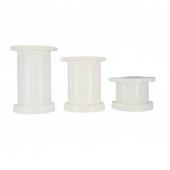 8 CM 50 LİK PLASTİK BEYAZ YUVARLAK AYAK ( 4ADET) - 1