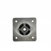 40 LIK 8 CM MAT KROM PLASTİK YUVARLAK AYAK ( 4 ADET ) - 3