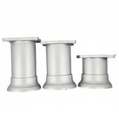 42 LIK 10 CM MAT KROM PLASTİK YUVARLAK AYAK ( 4 ADET ) - 1