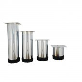 40 LIK 20 CM PARLAK KROM METAL YUVARLAK AYAK ( 4 ADET) - 1