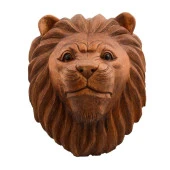 Maun Ağacı Aslan Kafası El Yapımı Duvar Dekoru Biblo 40cm thumbnail 1