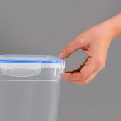 Plastik Saklama Kabı Silikon Contalı Dikdörtgen 3000 ml - 3