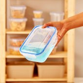 Plastik Saklama Kabı Silikon Contalı Dikdörtgen 3000 ml - 4