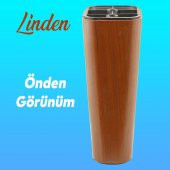 Lüks Mobilya Kanepe Sehpa TV Ünitesi Koltuk Ayağı 14 cm Kahverengi Ahşap Desenli Baza Ayak - 6