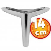 Lüks Mobilya Kanepe Sehpa TV Ünitesi Koltuk Ayağı 14 cm Parlak Krom Baza Ayak thumbnail 1