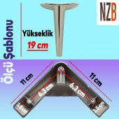 Lüks Mobilya Kanepe Sehpa TV Ünitesi Koltuk Ayağı 19 cm Parlak Krom Baza Ayak thumbnail 4