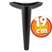 Lüks Mobilya Kanepe Sehpa TV Ünitesi Koltuk Ayağı 19 cm Siyah Baza Ayak thumbnail 1
