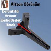 Lüks Mobilya Kanepe Sehpa TV Ünitesi Koltuk Ayağı 19 cm Siyah Baza Ayak thumbnail 3