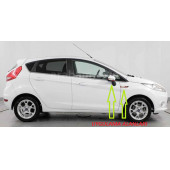 Ford ST Fiesta Yan Aynalar Ve Çamurluk Yanı Damla Desen Bıçak Logo Arma Seti - 5