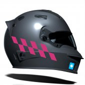 Gül Pembesi Damalı Kask Motosiklet Sticker Takımı Çınar Extreme - 1