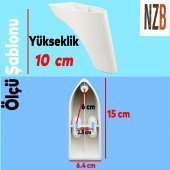 Lüks Mobilya Kanepe Sehpa TV Ünitesi Koltuk Ayağı 10 cm Beyaz Baza Ayak - 2