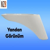 Lüks Mobilya Kanepe Sehpa TV Ünitesi Koltuk Ayağı 10 cm Beyaz Baza Ayak - 4