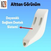 Lüks Mobilya Kanepe Sehpa TV Ünitesi Koltuk Ayağı 10 cm Beyaz Baza Ayak - 5