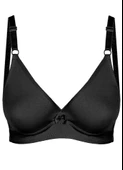 Alışveriş Meydanı Kadın Siyah Basic Üçgen Penye Sütyen - 1