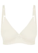 Alışveriş Meydanı Kadın Ekru Basic Üçgen Penye Sütyen - 1