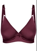 Alışveriş Meydanı Kadın Bordo Basic Üçgen Penye Sütyen - 1