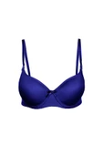 Alışveriş Meydanı Kadın Mavi Desteksiz Dolgusuz Balenli Boş Kap Sütyen - 1