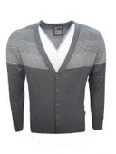 Mcl 16095 Erkek Basic Desenli Önü Düğmeli Hırka thumbnail 3