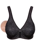 Alışveriş Meydanı Kadın Siyah (Dantelli) Penye Pamuk Cepli Protez Sütyen thumbnail 1