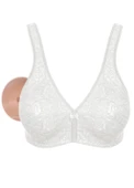 Alışveriş Meydanı Kadın Beyaz (Dantelli) Penye Pamuk Cepli Protez Sütyen thumbnail 1